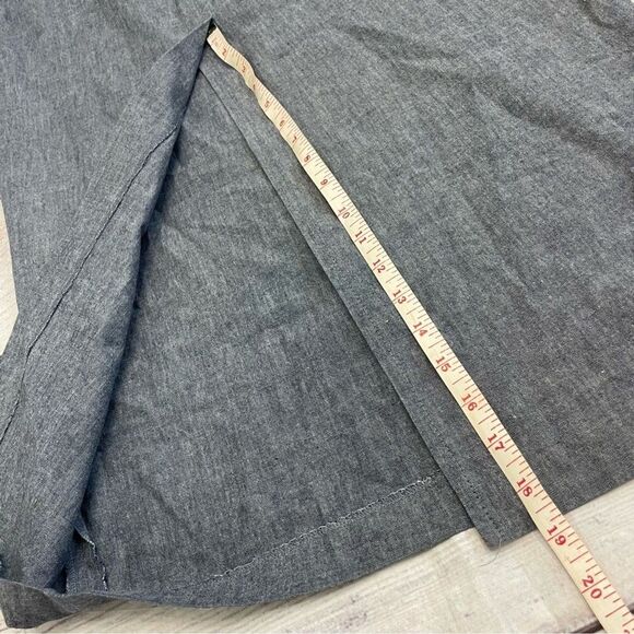 Apiece Apart Tailored Back Slit Sheath Sleeveless Midi Dress Chambray Size 8 - Picture 7 of 10